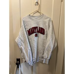 Vintage 90s Champion Collegiate Reverse Weave Crewneck (XL) Maryland University